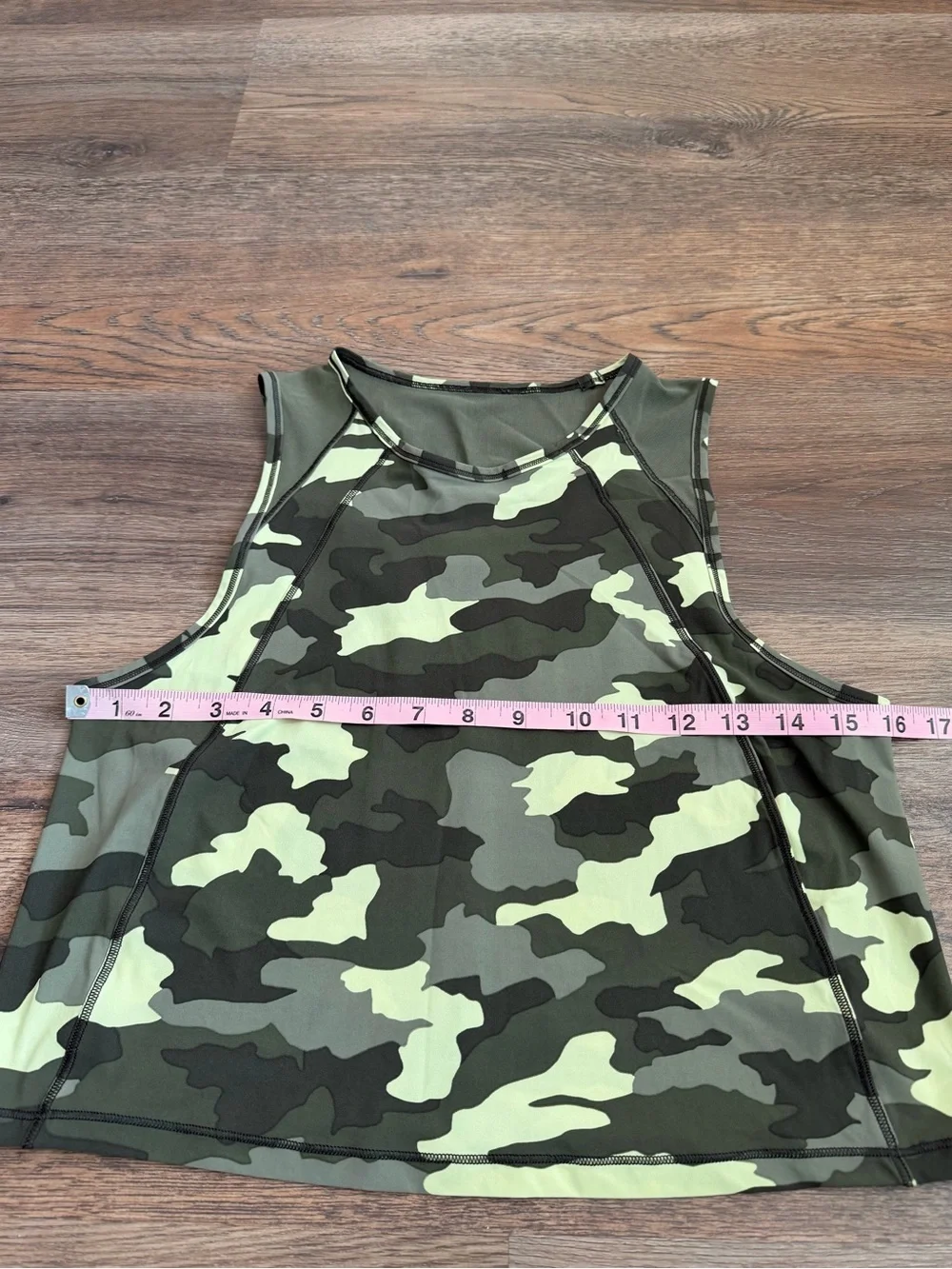 Lululemon Sculpt Tank Cropped Heritage 365 Camo Crispin Green Medium Olive
